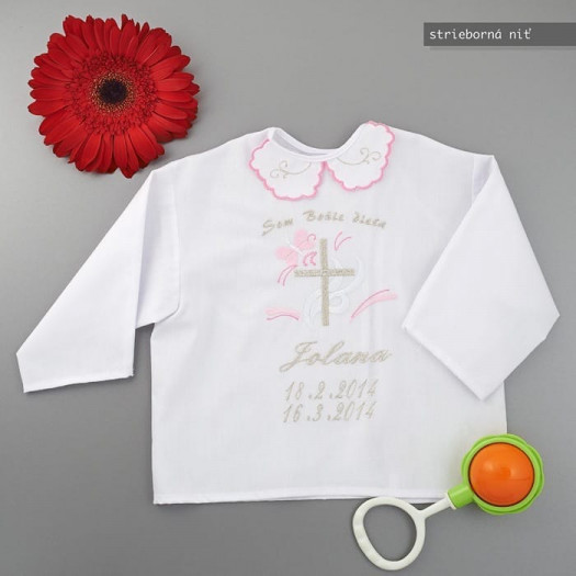 Krstová košieľka - strieborná: Kríž Krstová košieľka - strieborná: Kríž